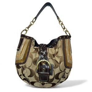 Coach - Rare Vintage C fabric w/Metalic Trim